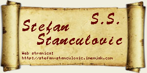 Stefan Stančulović vizit kartica